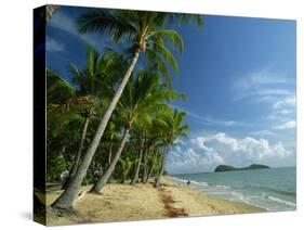 Palm Cove with Double Island Beyond, North of Cairns, Queensland, Australia, Pacific-Robert Francis-Stretched Canvas