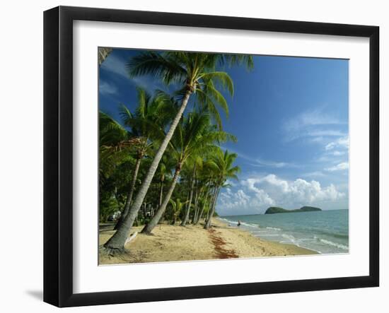 Palm Cove with Double Island Beyond, North of Cairns, Queensland, Australia, Pacific-Robert Francis-Framed Photographic Print