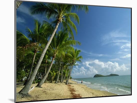 Palm Cove with Double Island Beyond, North of Cairns, Queensland, Australia, Pacific-Robert Francis-Mounted Photographic Print