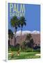 Palm Desert, California - Golfing Scene-Lantern Press-Framed Art Print