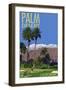 Palm Desert, California - Golfing Scene-Lantern Press-Framed Art Print