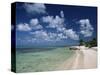 Palm-Fringed Beach, Cayman Kai, Grand Cayman, Cayman Islands, West Indies, Central America-Ruth Tomlinson-Stretched Canvas