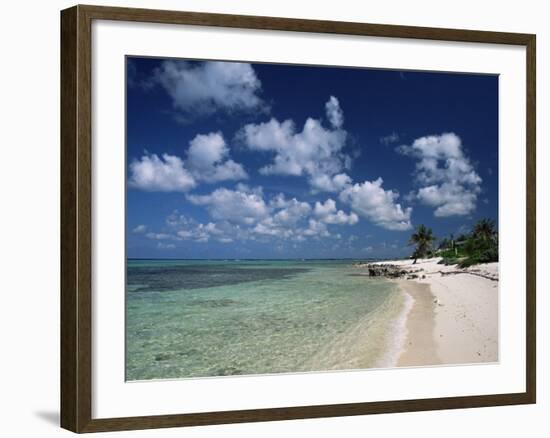 Palm-Fringed Beach, Cayman Kai, Grand Cayman, Cayman Islands, West Indies, Central America-Ruth Tomlinson-Framed Photographic Print