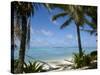 Palm Fringed Beaches, Cook Islands, South Pacific, Pacific-DeFreitas Michael-Stretched Canvas