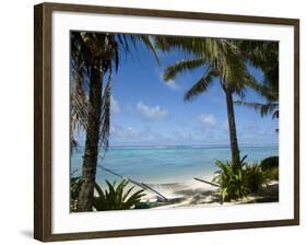 Palm Fringed Beaches, Cook Islands, South Pacific, Pacific-DeFreitas Michael-Framed Photographic Print