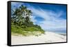 Palm Fringed Kolovai Beach, Tongatapu, Tonga, South Pacific, Pacific-Michael Runkel-Framed Stretched Canvas