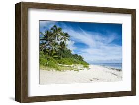 Palm Fringed Kolovai Beach, Tongatapu, Tonga, South Pacific, Pacific-Michael Runkel-Framed Photographic Print