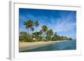 Palm Fringed White Sand Beach on an Islet of Vava'U, Tonga, South Pacific-Michael Runkel-Framed Photographic Print