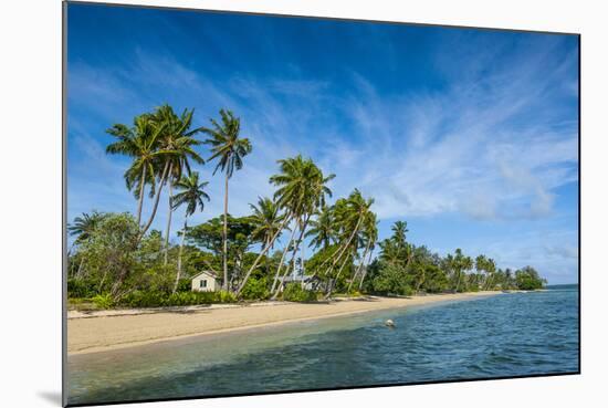 Palm Fringed White Sand Beach on an Islet of Vava'U, Tonga, South Pacific-Michael Runkel-Mounted Photographic Print