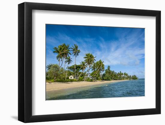 Palm Fringed White Sand Beach on an Islet of Vava'U, Tonga, South Pacific-Michael Runkel-Framed Photographic Print