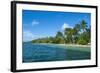 Palm Fringed White Sand Beach on an Islet of Vava'U, Tonga, South Pacific-Michael Runkel-Framed Photographic Print