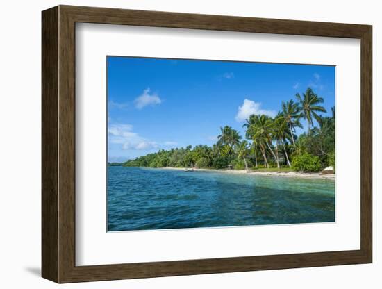 Palm Fringed White Sand Beach on an Islet of Vava'U, Tonga, South Pacific-Michael Runkel-Framed Photographic Print