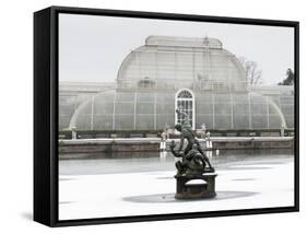 Palm House in Kew Gardens in Winter-Charles Bowman-Framed Stretched Canvas