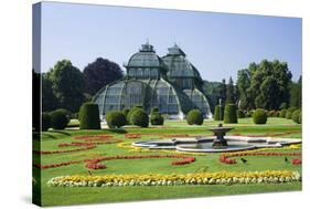 Palm House in the palace garden of Schoenbrunn Palace, Vienna, Austria-null-Stretched Canvas