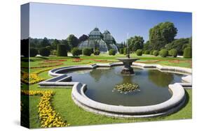 Palm House in the palace garden of Schoenbrunn Palace, Vienna, Austria-null-Stretched Canvas