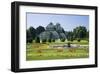 Palm House in the palace garden of Schoenbrunn Palace, Vienna, Austria-null-Framed Art Print