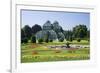 Palm House in the palace garden of Schoenbrunn Palace, Vienna, Austria-null-Framed Art Print