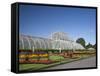 Palm House Parterre with Floral Display, Royal Botanic Gardens, UNESCO World Heritage Site, England-Adina Tovy-Framed Stretched Canvas