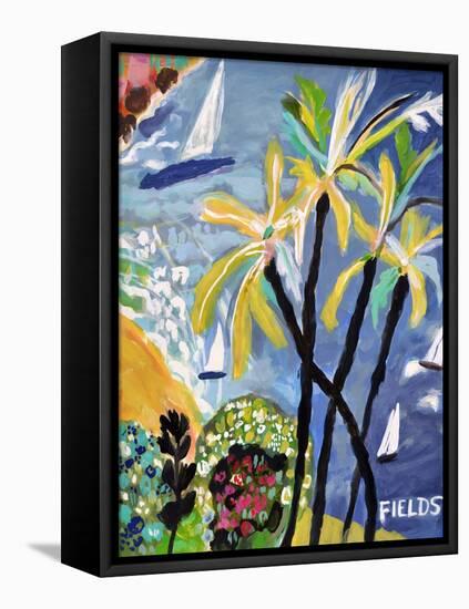 Palm Landscape I-Karen Fields-Framed Stretched Canvas