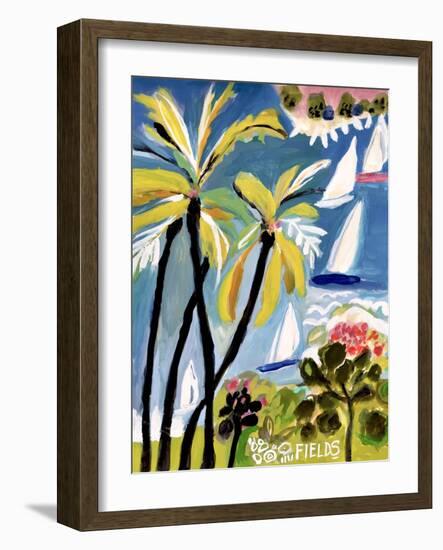 Palm Landscape II-Karen Fields-Framed Art Print