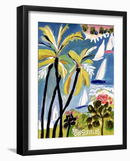 Palm Landscape II-Karen Fields-Framed Art Print