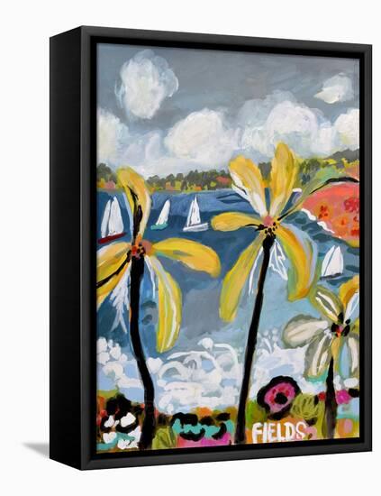 Palm Landscape III-Karen Fields-Framed Stretched Canvas