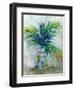 Palm Leaves I Red-Jeanette Vertentes-Framed Art Print