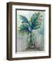 Palm Leaves II Red-Jeanette Vertentes-Framed Art Print