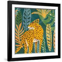 Palm Leopard 1-Kimberly Allen-Framed Art Print