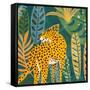 Palm Leopard 1-Kimberly Allen-Framed Stretched Canvas