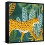 Palm Leopard 2-Kimberly Allen-Framed Stretched Canvas