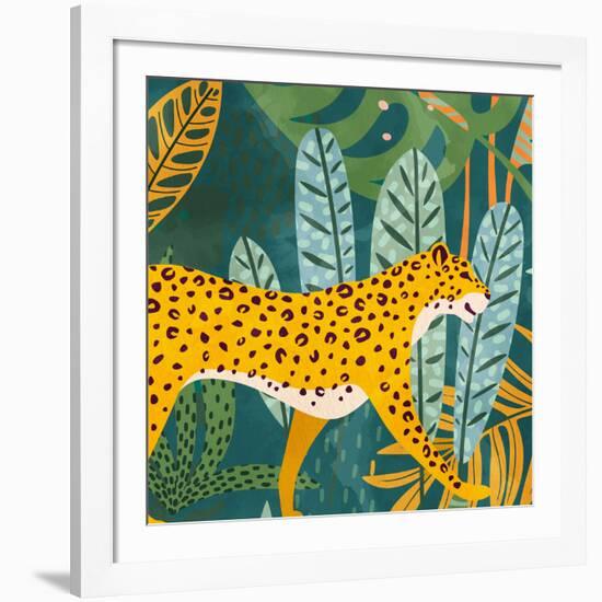 Palm Leopard 2-Kimberly Allen-Framed Art Print