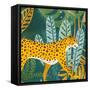 Palm Leopard 2-Kimberly Allen-Framed Stretched Canvas