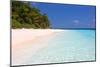 Palm-lined Beach at the Angsana Ihuru Hotel, Ihuru Island, North Male Atoll, Maldives-null-Mounted Art Print