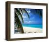 Palm-lined Beach on the Island of Bandos, North Male Atoll, Maldives-null-Framed Art Print