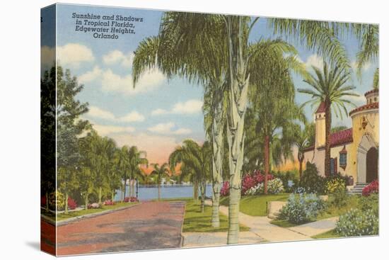 Palm-Lined Street, Orlando, Florida-null-Stretched Canvas