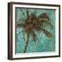 Palm on Turquoise I-Patricia Pinto-Framed Premium Giclee Print