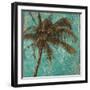 Palm on Turquoise I-Patricia Pinto-Framed Premium Giclee Print