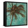 Palm on Turquoise I-Patricia Pinto-Framed Stretched Canvas