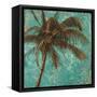 Palm on Turquoise I-Patricia Pinto-Framed Stretched Canvas