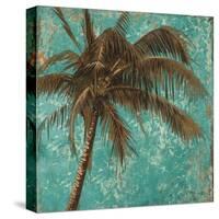 Palm on Turquoise I-Patricia Pinto-Stretched Canvas