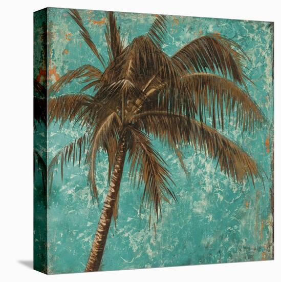 Palm on Turquoise I-Patricia Pinto-Stretched Canvas