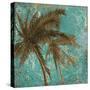 Palm on Turquoise II-Patricia Pinto-Stretched Canvas