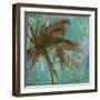 Palm on Turquoise II-Patricia Pinto-Framed Art Print