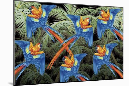 Palm Parrot-James Mazzotta-Mounted Giclee Print