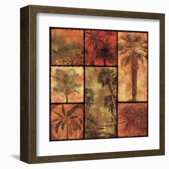 Palm Patchwork I-null-Framed Art Print