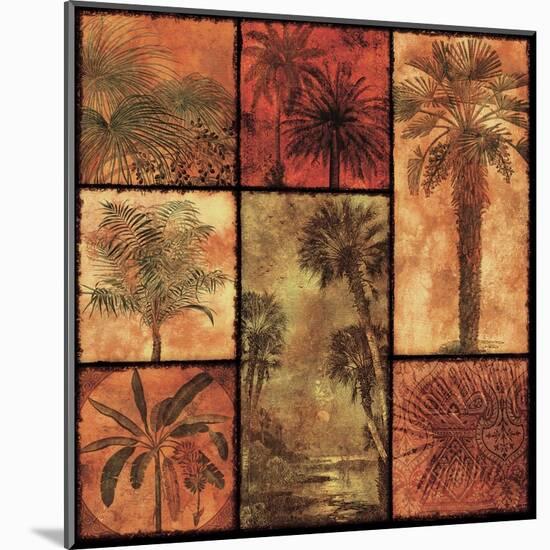 Palm Patchwork I-null-Mounted Art Print