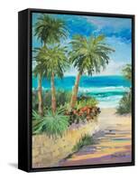 Palm Path-Jane Slivka-Framed Stretched Canvas