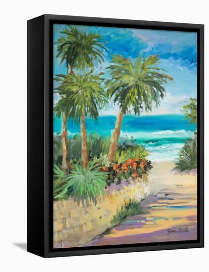 Palm Path-Jane Slivka-Framed Stretched Canvas