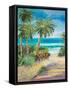 Palm Path-Jane Slivka-Framed Stretched Canvas